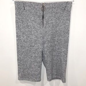 High waisted zipper biker shorts